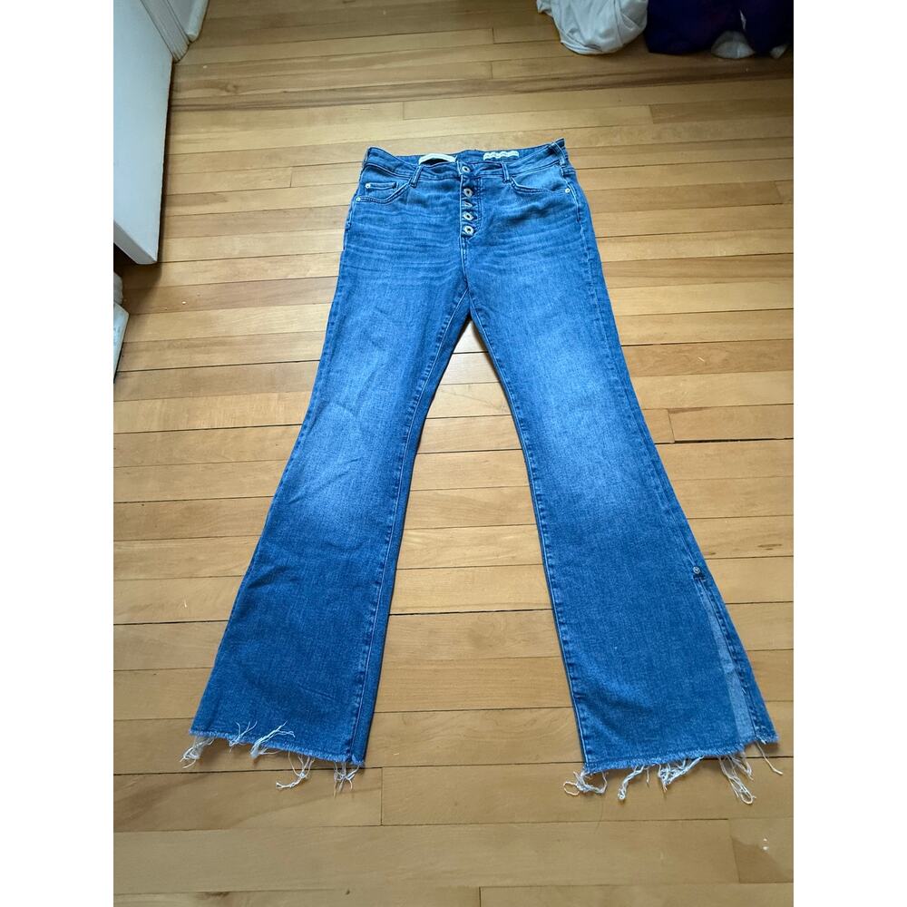 Anthropologie Pilcro High Rise Button Fly Split Hem Jeans - 30